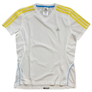 Adidas Girls White RESPONSE Short Sleeve Shirt LG